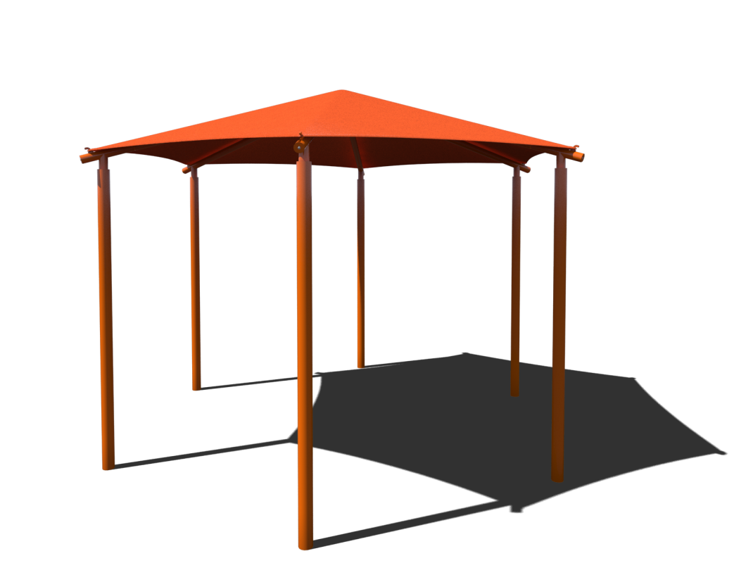 Six Column Hexagon Shade