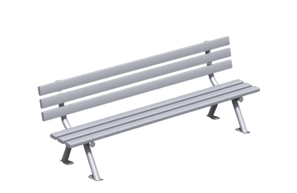 2-Leg Portable Bench 8' Aluminum 1