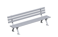 View 2-Leg Portable Bench 8' Aluminum slide